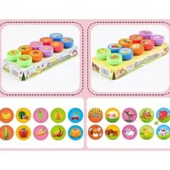 10Pcs Assorted Stamps For Kids Self-ink Stamps Children Toy Stamps Smiley Face Seal For Scrapbooking DIY Painting Photo Album Decor