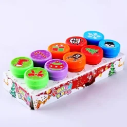 10Pcs Assorted Stamps For Kids Self-ink Stamps Children Toy Stamps Smiley Face Seal For Scrapbooking DIY Painting Photo Album Decor