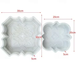 2pcs Beautiful Plastic Molding Large Paver Concrete Mold Concrete Mold Cement Mold, Plastic Brick Mold Concrete Mold Stone Paver Mold, Making Large and Small