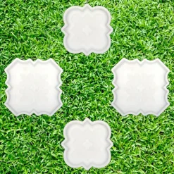 2pcs Beautiful Plastic Molding Large Paver Concrete Mold Concrete Mold Cement Mold, Plastic Brick Mold Concrete Mold Stone Paver Mold, Making Large and Small