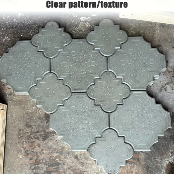 2pcs Beautiful Plastic Molding Large Paver Concrete Mold Concrete Mold Cement Mold, Plastic Brick Mold Concrete Mold Stone Paver Mold, Making Large and Small "Lily Flower" Type Interlocking Footing