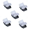 5PCS 4Bin 10mm No-waterproof Flexible Strip Light Hippo Buckle 5050 RGB LED Light Bar Quick Connector Easy to Install Wire and Strip Light Connector DC5-36V