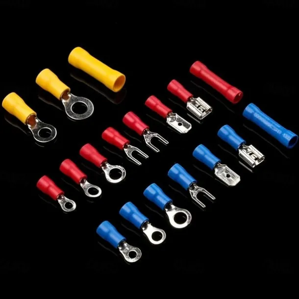 280pcs Box Assorted Spade Terminals Insulated Cable Connector Electrical Wire Crimp Butt Ring Fork Set Lugs Rolled Kit