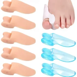 2pcs Bunion Cushion Protector 10 Packs of Bunion Corrector Pads with Separator for Big Toe Gel Shield for Foot Pain Relief Calluses Corns