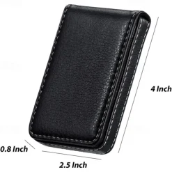 1pcs Business Card Holder PU Leather Business Card Case Pocket Wallet with Magnetic Shut