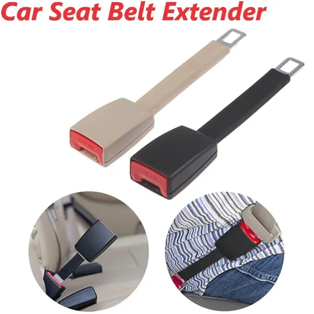 2Pcs Car Auto Seat Belt Extender Extention Buckle Safety Clip 25CM*5CM Universal Safety Seatbelt Auto Interior Modeling Safety Clip For 21mm Locking Tab Car Accessory