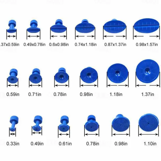 19pcs Car Dent Repair Tool Set Sheet Metal Repair Equipment and Hail Damage Repair Pad Kit