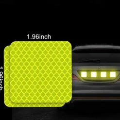 10Pcs Car Reflective Sticker Traffic Safety Night Warning Mark Car Reflective Strip Tape Luminous Car Bumper Reflective Decals