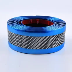 3Pcs Car Threshold Anti-stepping/Scratching Door Decor Bump Sticker Blue 1 Meter