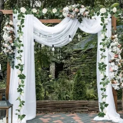 1/3/5Pcs 240Cm/94“ Artificial Flower Fabric Modern Contemporary Vine Wall Flower Vine Wedding Party Decoration,Fake Flowers For Wedding Arch Garden Wall Home Party Hotel Office Arrangement Decoration