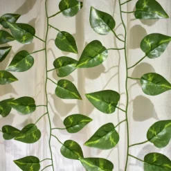 12Pcs 220Cm/87“ Artificial Plants Vine Wall Decor Wedding Party Decorative Artificial Leaves Greenery Artificial Hanging Plants For Wedding Wall Decor, Party Room Decor