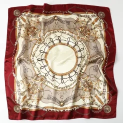 1pcs 90*90cm Fashion Chain Print Scarves Women Shawl Satin Hijab Female Bandana Square Ladies Foulard Wrap Pareo Headcloth