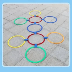 10PCS 28CM Jumping House Circle Children's Sensory Training Jumping Circle Outdoor Sports Game Household Physical Fitness Grid Toy