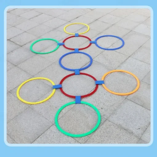 10PCS 28CM Jumping House Circle Children's Sensory Training Jumping Circle Outdoor Sports Game Household Physical Fitness Grid Toy