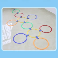 10PCS 28CM Jumping House Circle Children's Sensory Training Jumping Circle Outdoor Sports Game Household Physical Fitness Grid Toy