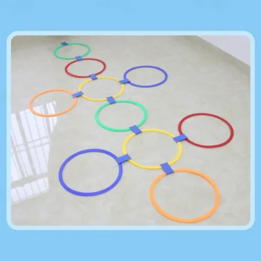 10PCS 28CM Jumping House Circle Children's Sensory Training Jumping Circle Outdoor Sports Game Household Physical Fitness Grid Toy