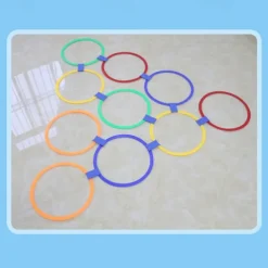 10PCS 28CM Jumping House Circle Children's Sensory Training Jumping Circle Outdoor Sports Game Household Physical Fitness Grid Toy