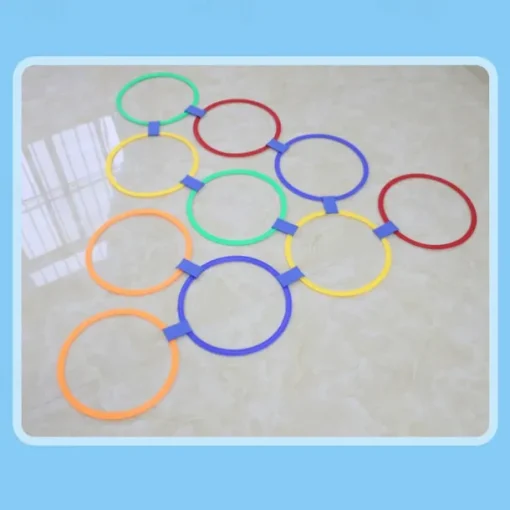 10PCS 28CM Jumping House Circle Children's Sensory Training Jumping Circle Outdoor Sports Game Household Physical Fitness Grid Toy