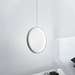 2pcs 20cm LED Pendant Light Circle Design Bedside Light Aluminum Painted Finishes Black White Frame for Bedroom Entry Dinning Room Modern 110-120V 220-240V 10W