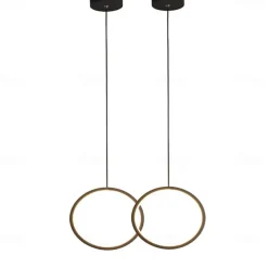 2pcs 20cm LED Pendant Light Circle Design Bedside Light Aluminum Painted Finishes Black White Frame for Bedroom Entry Dinning Room Modern 110-120V 220-240V 10W