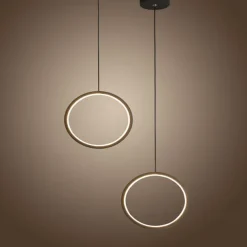 2pcs 20cm LED Pendant Light Circle Design Bedside Light Aluminum Painted Finishes Black White Frame for Bedroom Entry Dinning Room Modern 110-120V 220-240V 10W