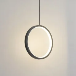 2pcs 20cm LED Pendant Light Circle Design Bedside Light Aluminum Painted Finishes Black White Frame for Bedroom Entry Dinning Room Modern 110-120V 220-240V 10W