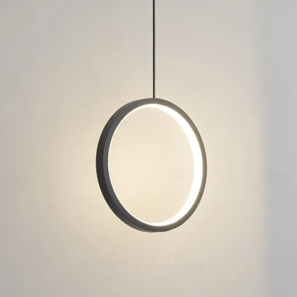 2pcs 20cm LED Pendant Light Circle Design Bedside Light Aluminum Painted Finishes Black White Frame for Bedroom Entry Dinning Room Modern 110-120V 220-240V 10W