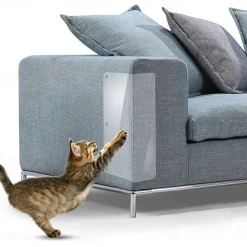 4pcs Couch Cat Scratch Guards Mat Scraper Cat Tree Scratching Claw Post Protector Sofa For Cats Scratcher Paw Pads Pet Furniture（18inch*6inch）