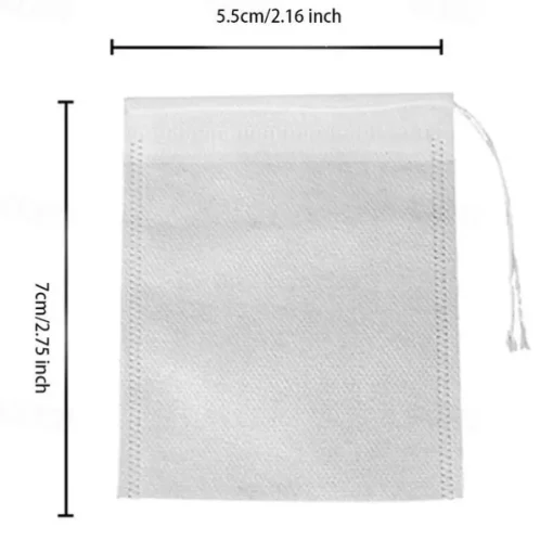 100pcs Disposable Tea Bags Non-Woven, Transparent, And Perfect For Spices! for Hotels,Restaurant, Bulk Kitchenware&Tableware