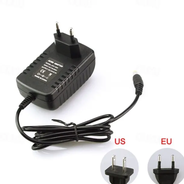 1pcs DIY 12V Power Supply Adapter Plug Transformer AC 110V 220V to DC 12V 2A LED Driver for LED String Strip Light 90cm 3ft