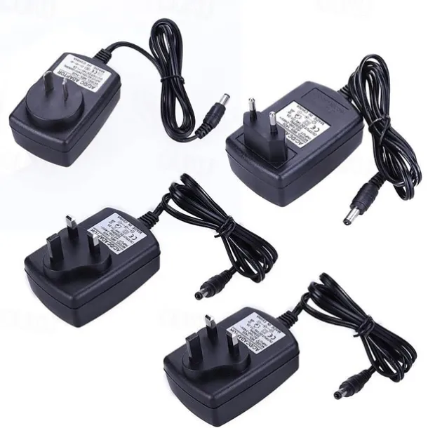 1pcs DIY 12V Power Supply Adapter Plug Transformer AC 110V 220V to DC 12V 2A LED Driver for LED String Strip Light 90cm 3ft