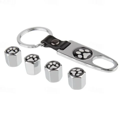 4pcs Dog Paw Tire Air Valve Caps - Universal Fit for Cars Trucks SUVs Bikes & Motorcycles