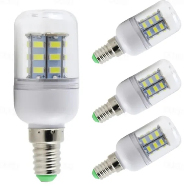 4pcs E14 E27 LED Corn Light Bulbs 3W 12V 5730 SMD 24 LEDs Bulb Lamps White Warm White for Home Office Bar Ceiling Light Wall Lamp