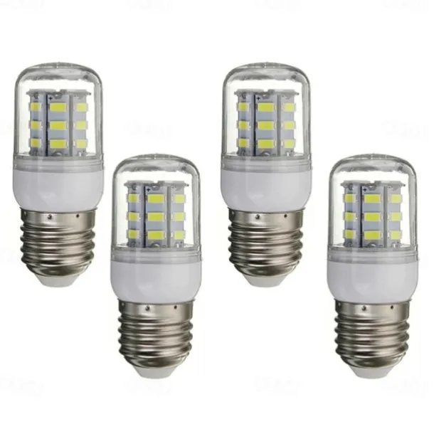 4pcs E14 E27 LED Corn Light Bulbs 3W 12V 5730 SMD 24 LEDs Bulb Lamps White Warm White for Home Office Bar Ceiling Light Wall Lamp