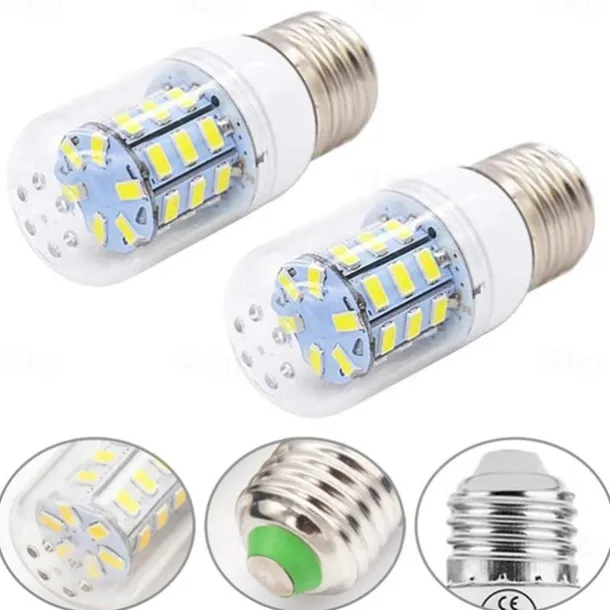 4pcs E14 E27 LED Corn Light Bulbs 3W 12V 5730 SMD 24 LEDs Bulb Lamps White Warm White for Home Office Bar Ceiling Light Wall Lamp