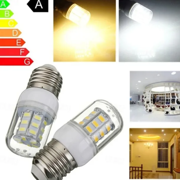4pcs E14 E27 LED Corn Light Bulbs 3W 12V 5730 SMD 24 LEDs Bulb Lamps White Warm White for Home Office Bar Ceiling Light Wall Lamp