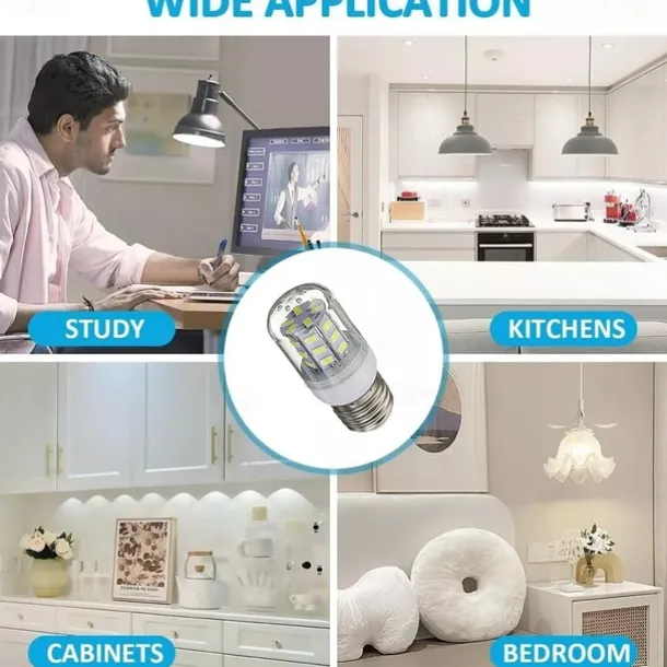 4pcs E14 E27 LED Corn Light Bulbs 3W 12V 5730 SMD 24 LEDs Bulb Lamps White Warm White for Home Office Bar Ceiling Light Wall Lamp