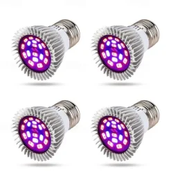 4pcs E14 LED Grow Light for Indoor Plants E27 Full Spectrum LED Plant Light Bulb 18W Fitolamp AC85-265V Red Blue UV IR Led Growing Lamp For Plants GU10