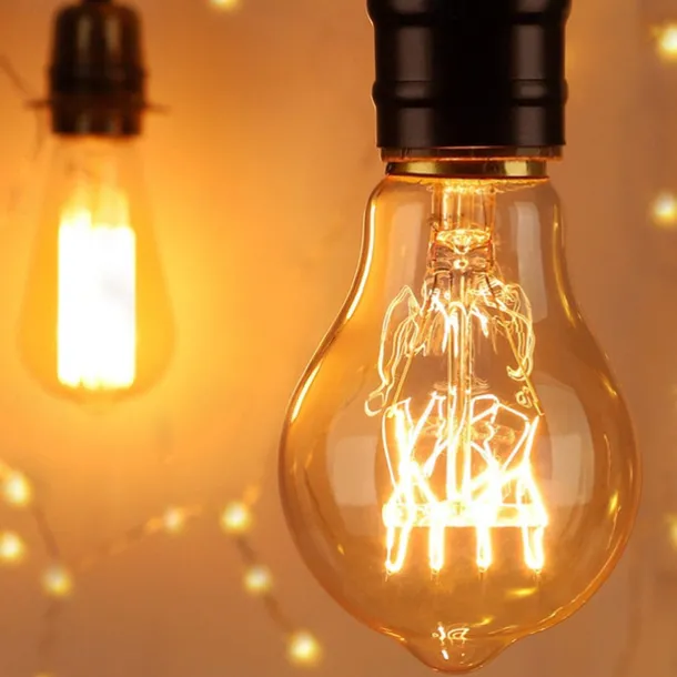 6pcs Edison Vintage Classics Incandescent Light Bulb Dimmable A19 40W E27 Decorative Bulbs for Wall Sconces Ceiling Light 220-240V