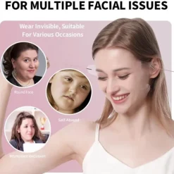 40PCS Face Lift Tapes Sticker With 8 Fixed Rope, Instant V-shape Face Lift Bands, Face Lifting Tapes Double Chin Reducer Face Wrinkle Patches