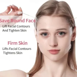 40PCS Face Lift Tapes Sticker With 8 Fixed Rope, Instant V-shape Face Lift Bands, Face Lifting Tapes Double Chin Reducer Face Wrinkle Patches