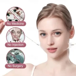 40PCS Face Lift Tapes Sticker With 8 Fixed Rope, Instant V-shape Face Lift Bands, Face Lifting Tapes Double Chin Reducer Face Wrinkle Patches