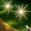 1/2pcs Firework Lights Outdoor Solar Christmas Garden Decorations Pathway Lights LED Decorative Meteor Horse Lamp Waterproof Star Lamp for Garden Lawn Landscape New Year Lights