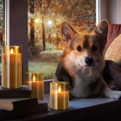 3pcs Flameless Candles Lights with Timer Battery Operated Flickering Candles Imitation Glass Candles with Remote for Romantic Ambiance and Home Decoration Durable Acrylic Shell