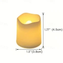24Pcs Flameless LED Candle Creative Wishing Led Tea Light Warm White Flameless Candle Halloween Christmas Decor Candle Light