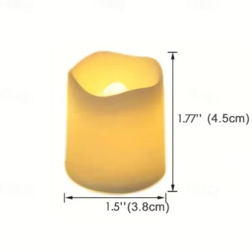 24Pcs Flameless LED Candle Creative Wishing Led Tea Light Warm White Flameless Candle Halloween Christmas Decor Candle Light