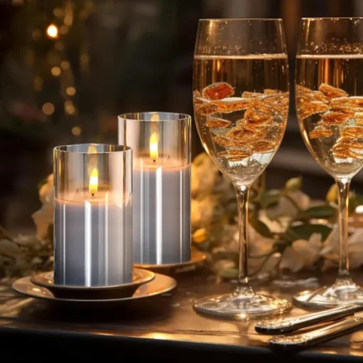 3pcs Flameless LED Candle Lights with Remote Control, AAA Battery Powered Flashing Night Lamp for Christmas, Wedding, Party, Halloween, Home, Bedroom Holiday Decoration