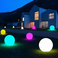 1/2pcs Floating Pool Lights Outdoor Solar Ball Moon Lamp IP68 Waterproof RGB With Remote Controller For Swimming Pool Yard Garden KTV Bar Party Decorative Holiday Summer Lighting