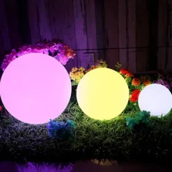 1/2pcs Floating Pool Lights Outdoor Solar Ball Moon Lamp IP68 Waterproof RGB With Remote Controller For Swimming Pool Yard Garden KTV Bar Party Decorative Holiday Summer Lighting