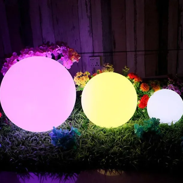 1/2pcs Floating Pool Lights Outdoor Solar Ball Moon Lamp IP68 Waterproof RGB With Remote Controller For Swimming Pool Yard Garden KTV Bar Party Decorative Holiday Summer Lighting